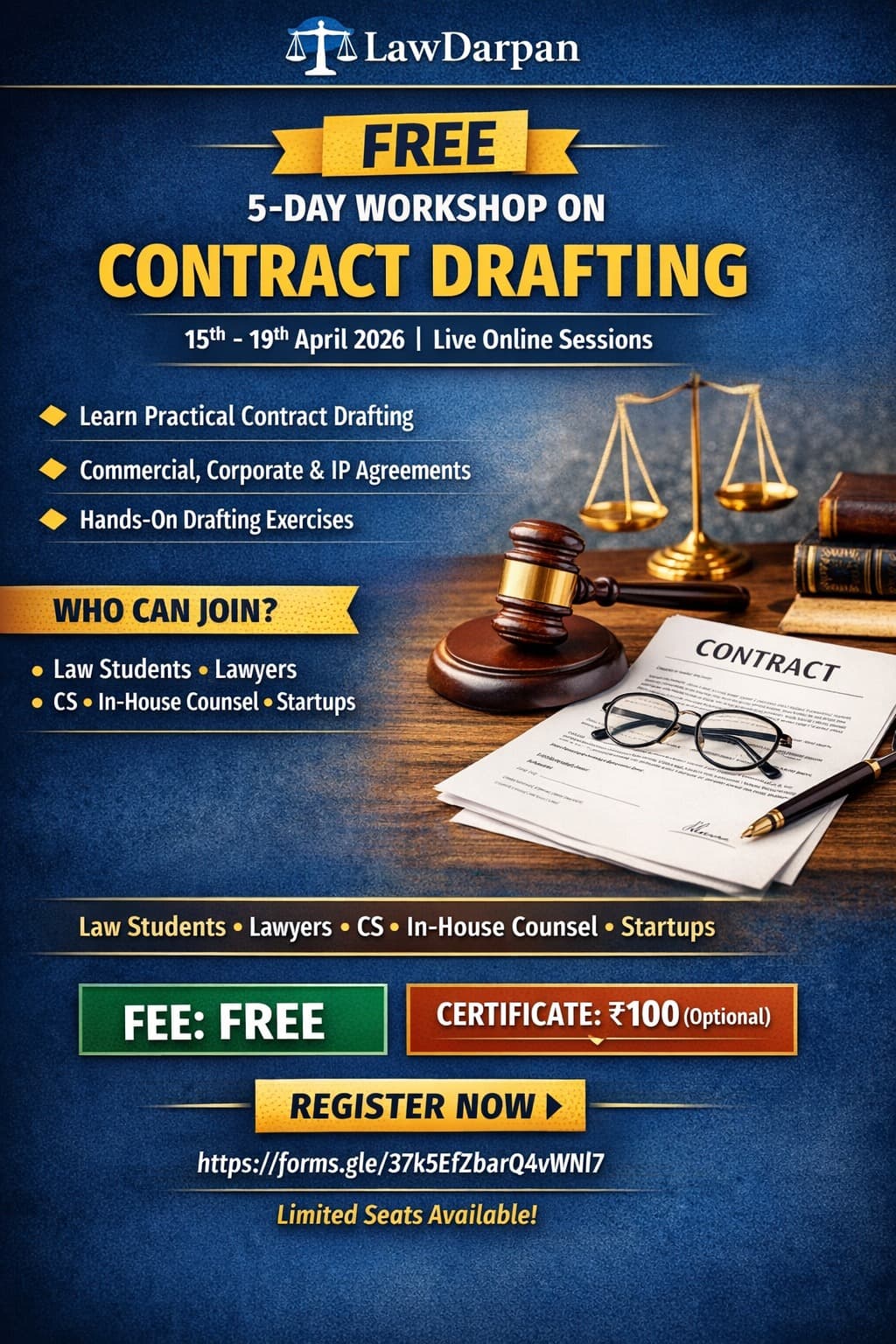 5-Day Intensive Workshop on Contract Drafting - Register Now
